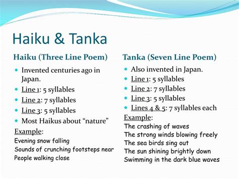 Tanka at Haiku .